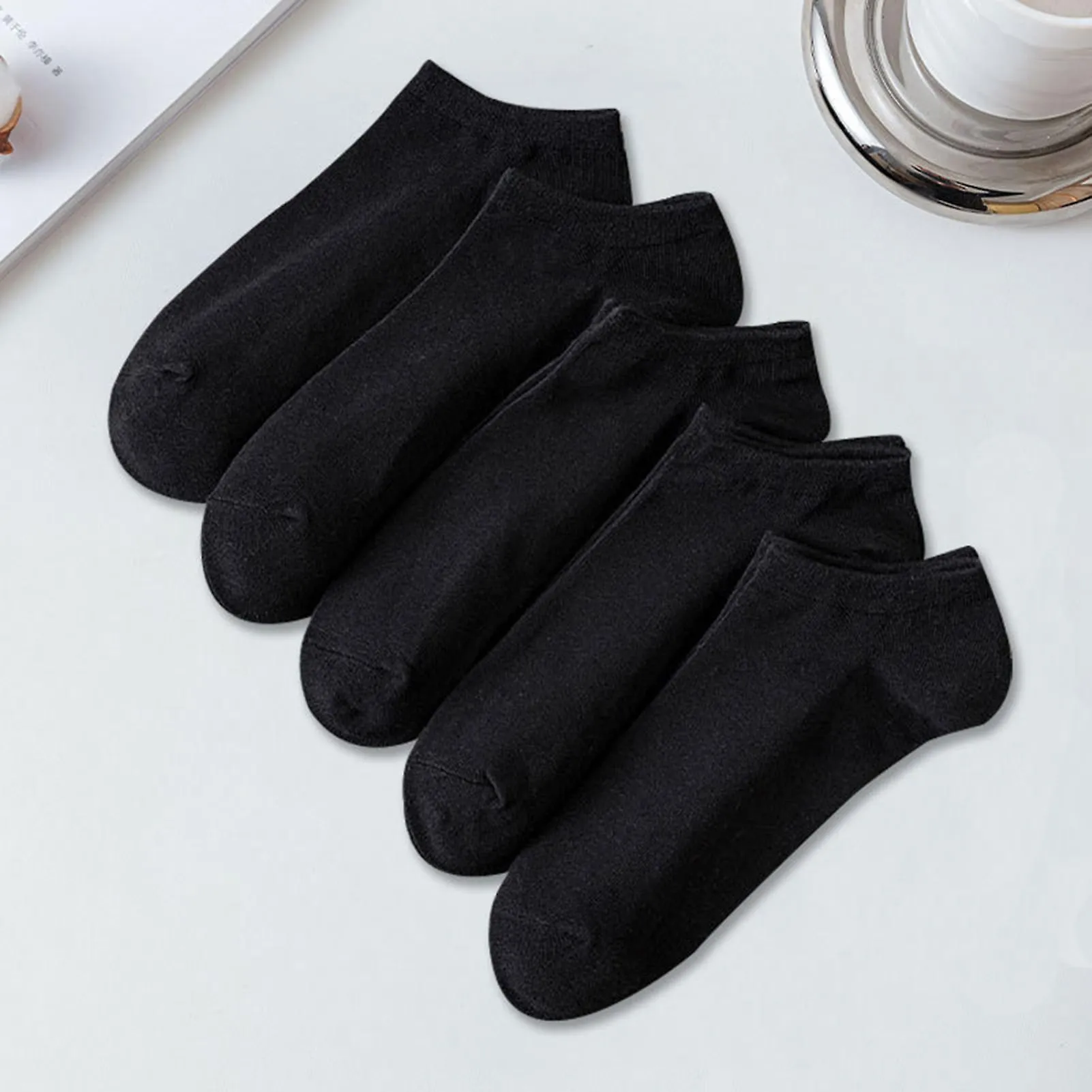 12 pares Calcetines absorbentes de sudor Tobillo invisible Calcetines de boca poco profunda para deportes de campamento al aire 