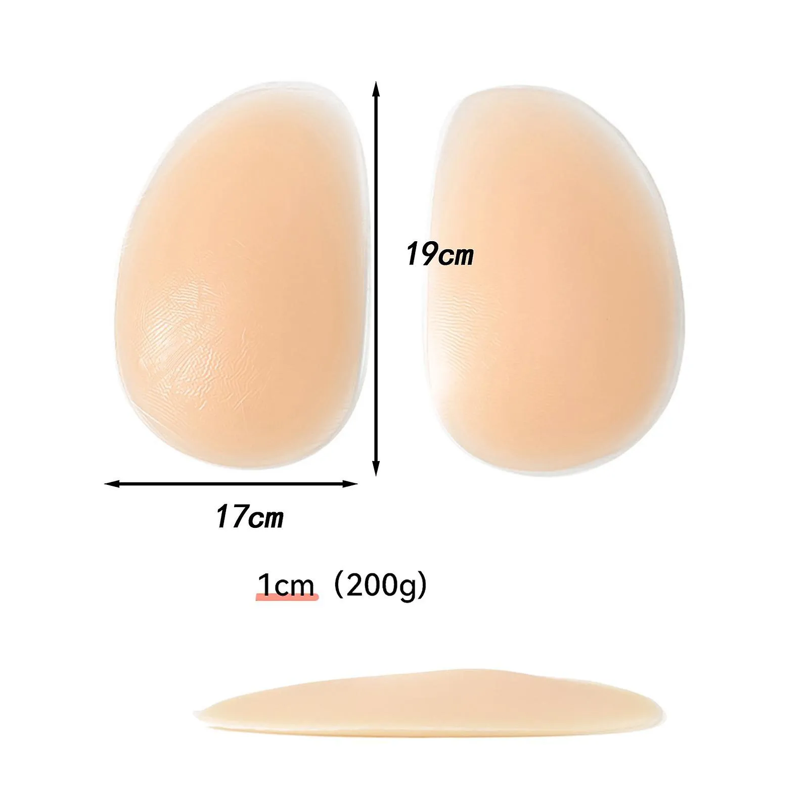 2x Silicone Hip Pads Panties Shapewear Hip Lifting Pads Butt Lifter Enhancer 200g