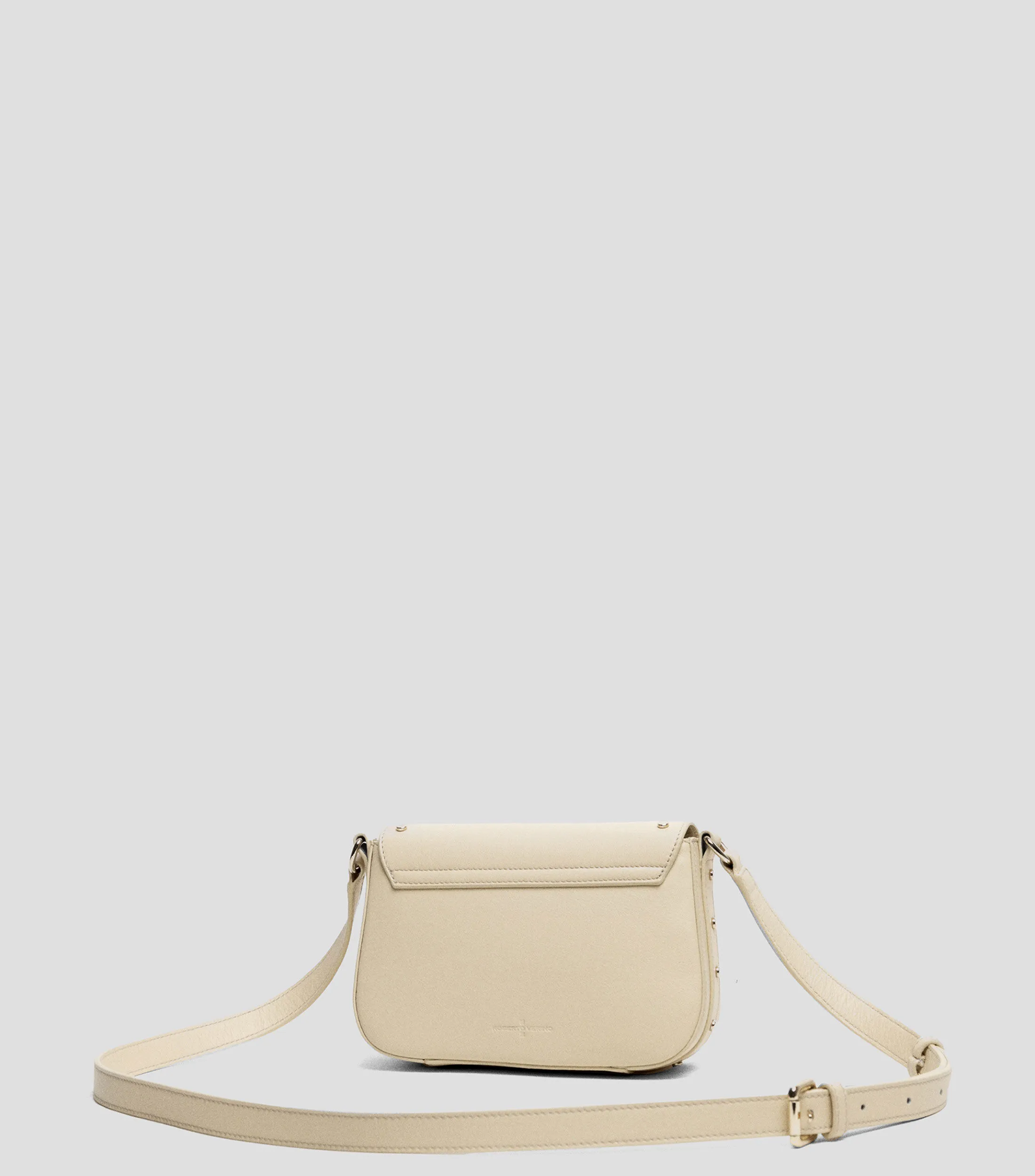 4353_Roberto Verino Bolso Crossbody crema en piel Mafalda con estoperoles Mujer