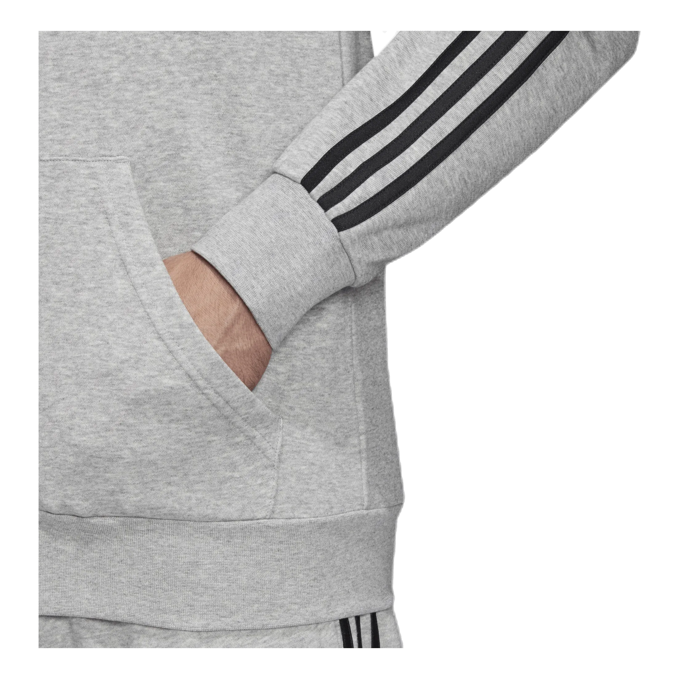 Adidas Essentials 3 Stripes Fullzip French Terry Medium Grey Heather / Black