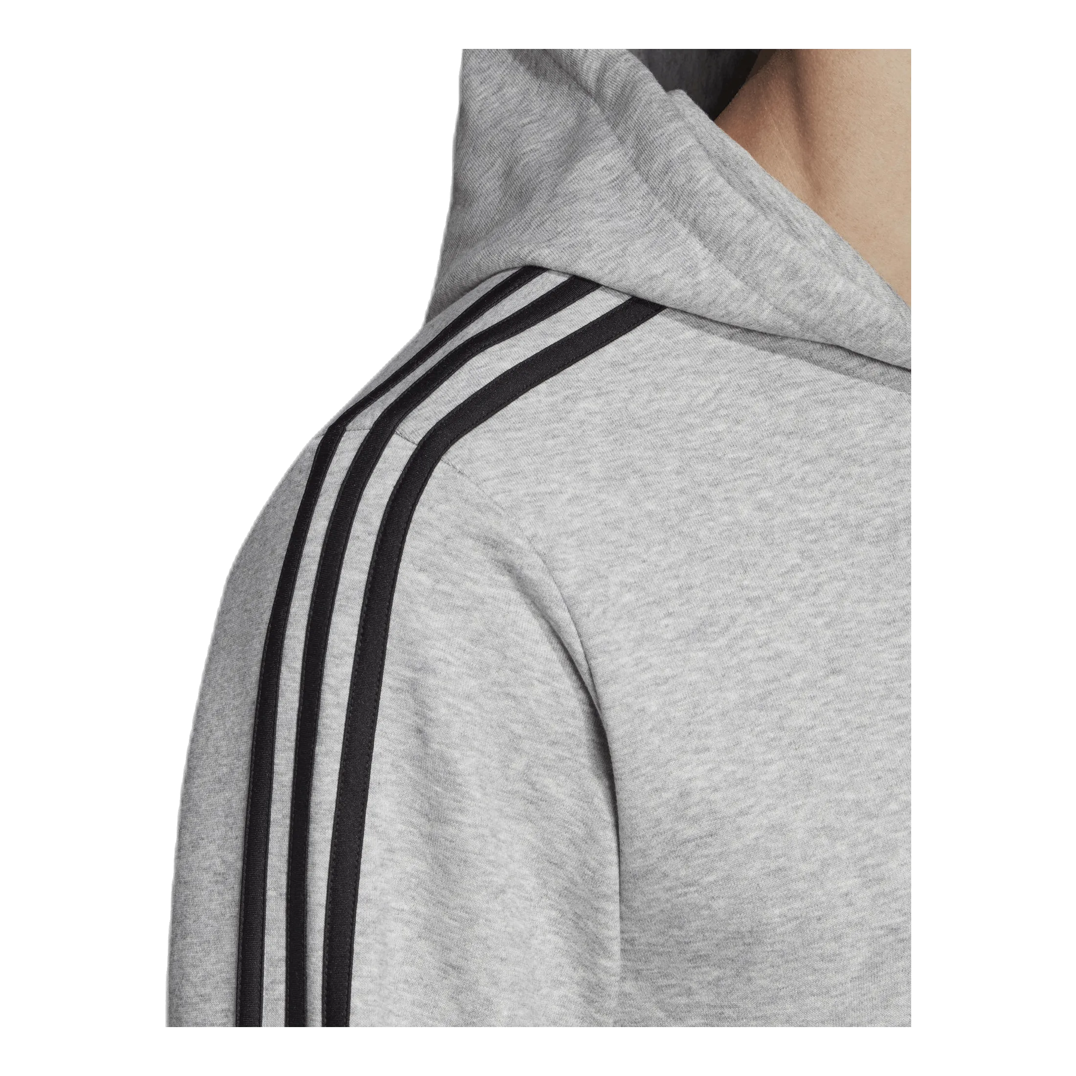 Adidas Essentials 3 Stripes Fullzip French Terry Medium Grey Heather / Black