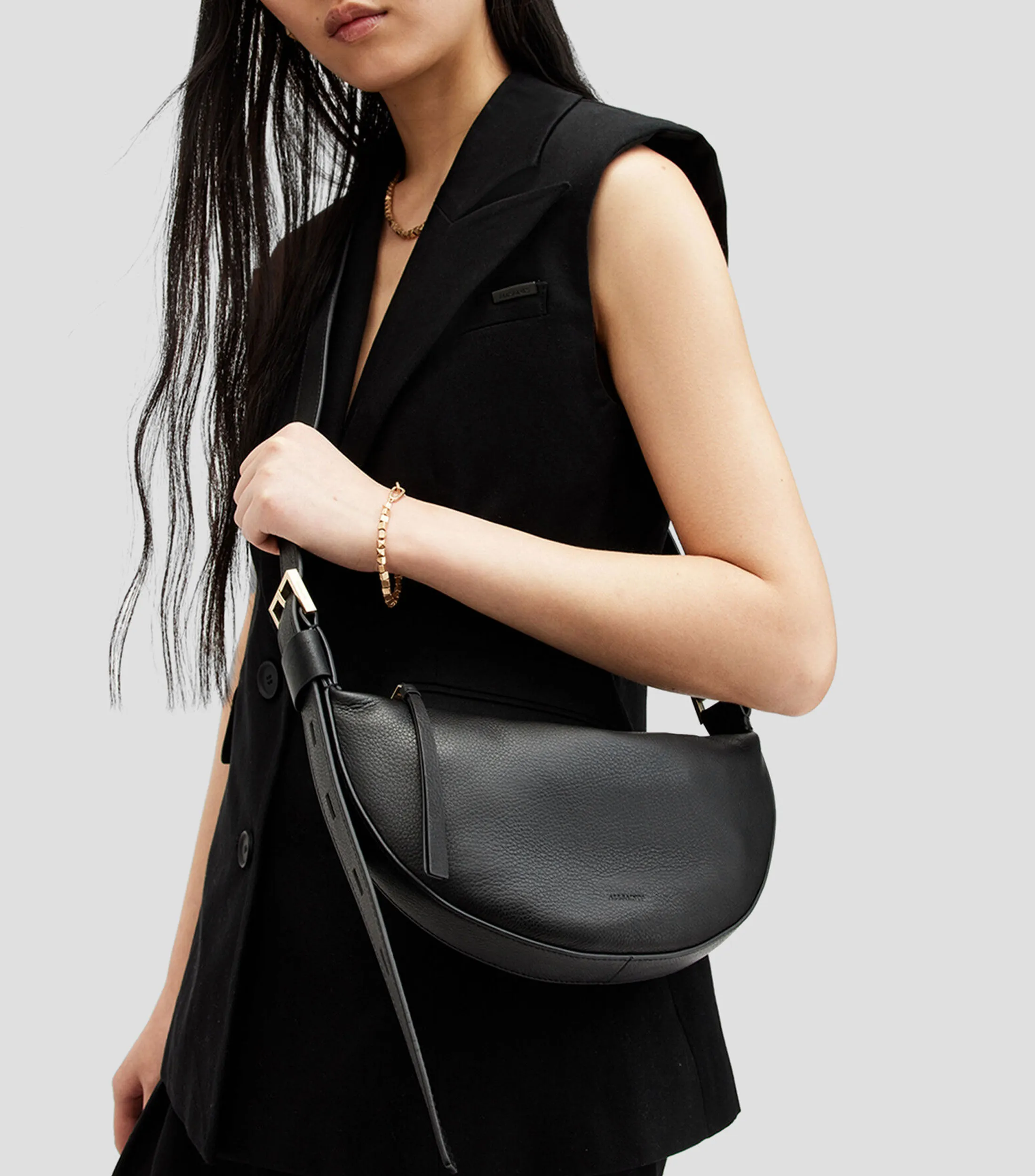AllSaints Bolso Crossbody en piel liso Mujer