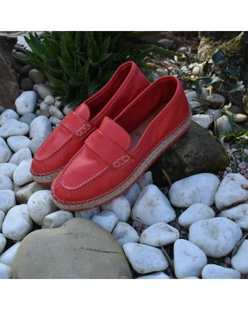 Alpargata esparto de piel MOCASIN 20579