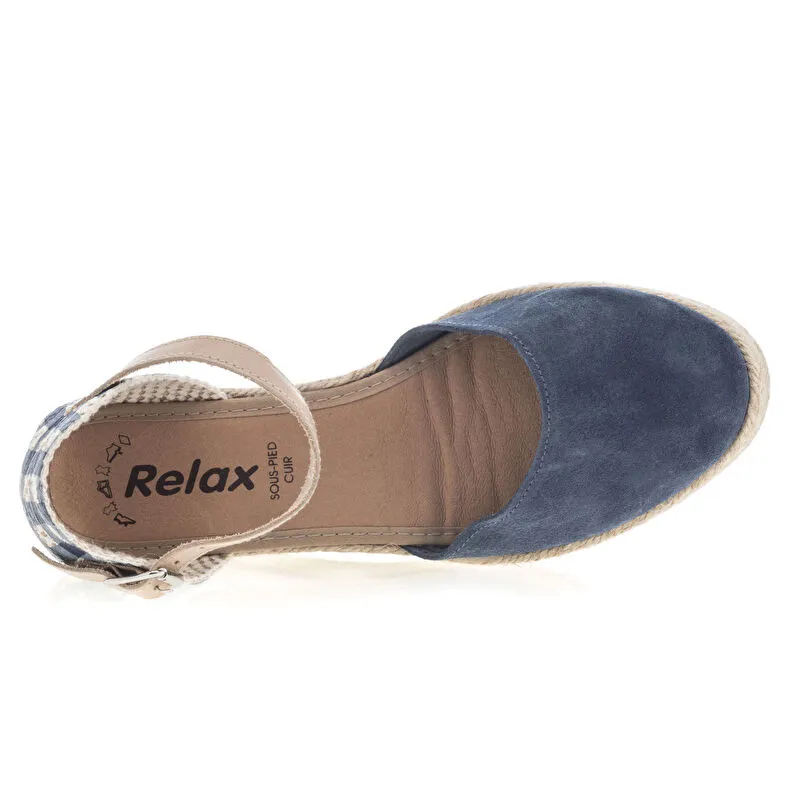 Alpargatas / suela de cuerda mujer azul