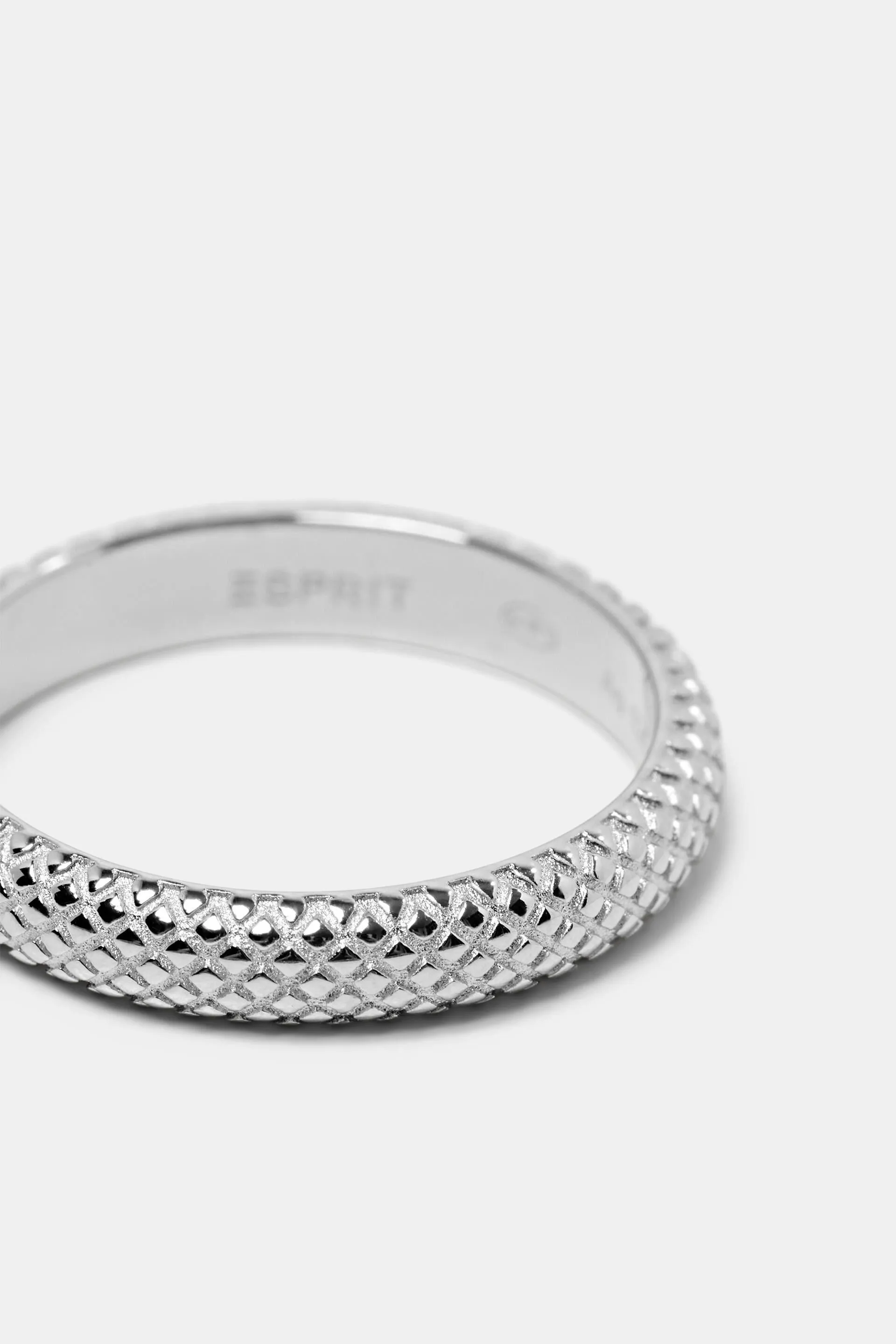 Anillo de plata de ley con textura