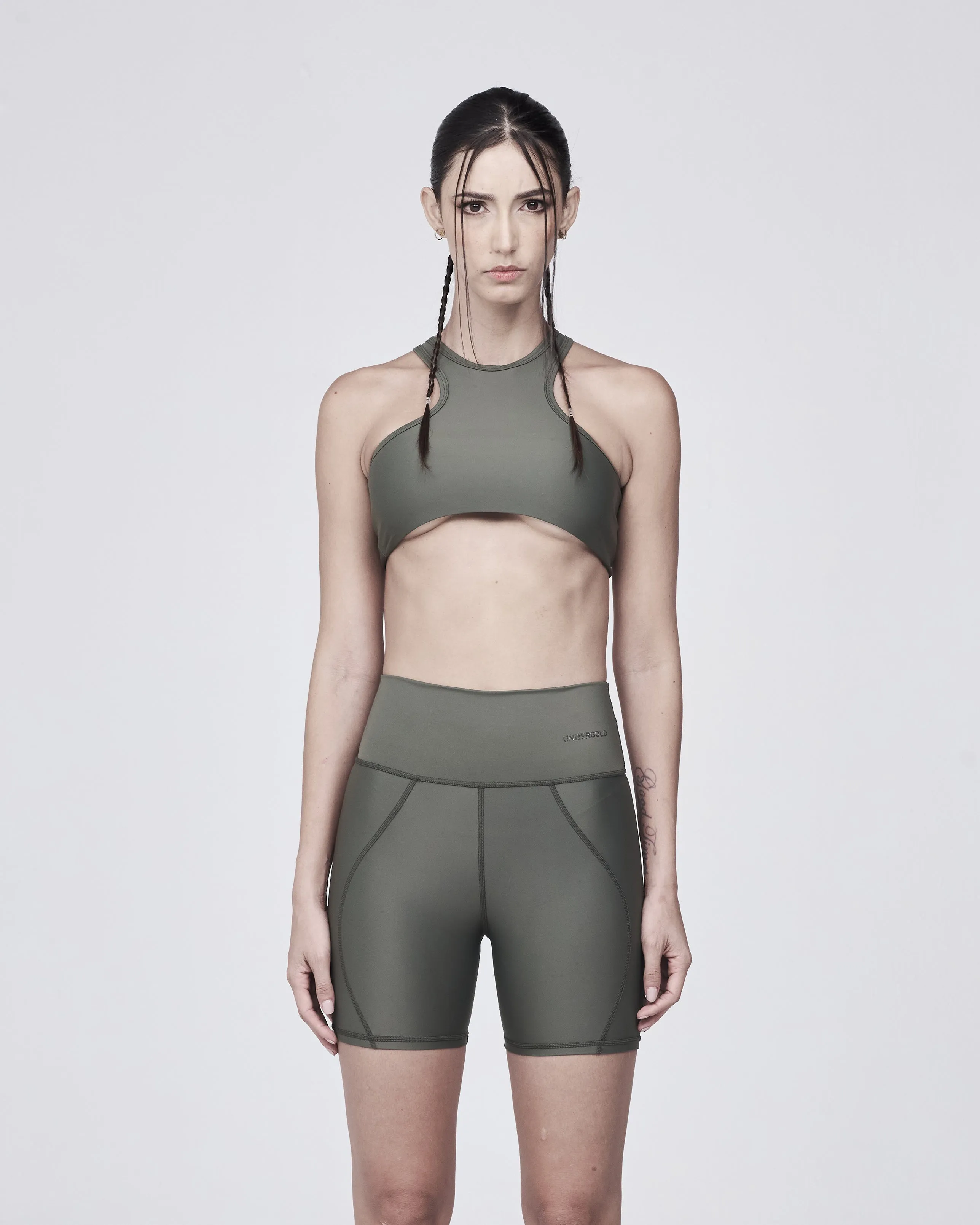 Basics Halter Top Military Green