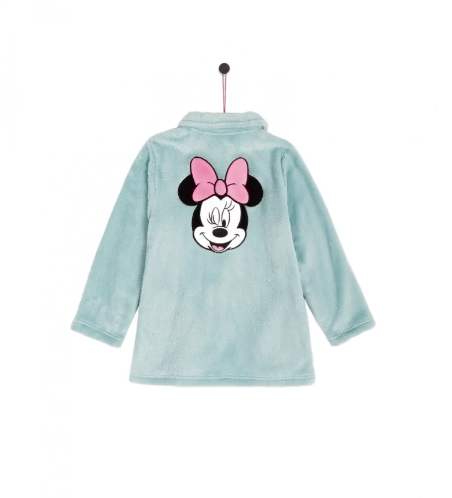 Bata Manga Larga Calentita All Over Minnie turquesa
