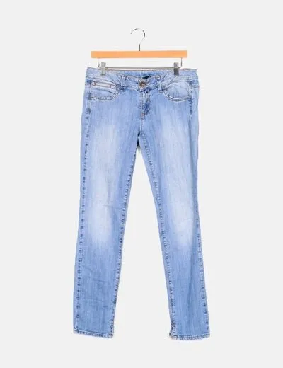 Benetton Pantalón azul desgastado