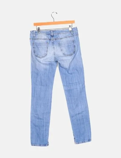 Benetton Pantalón azul desgastado
