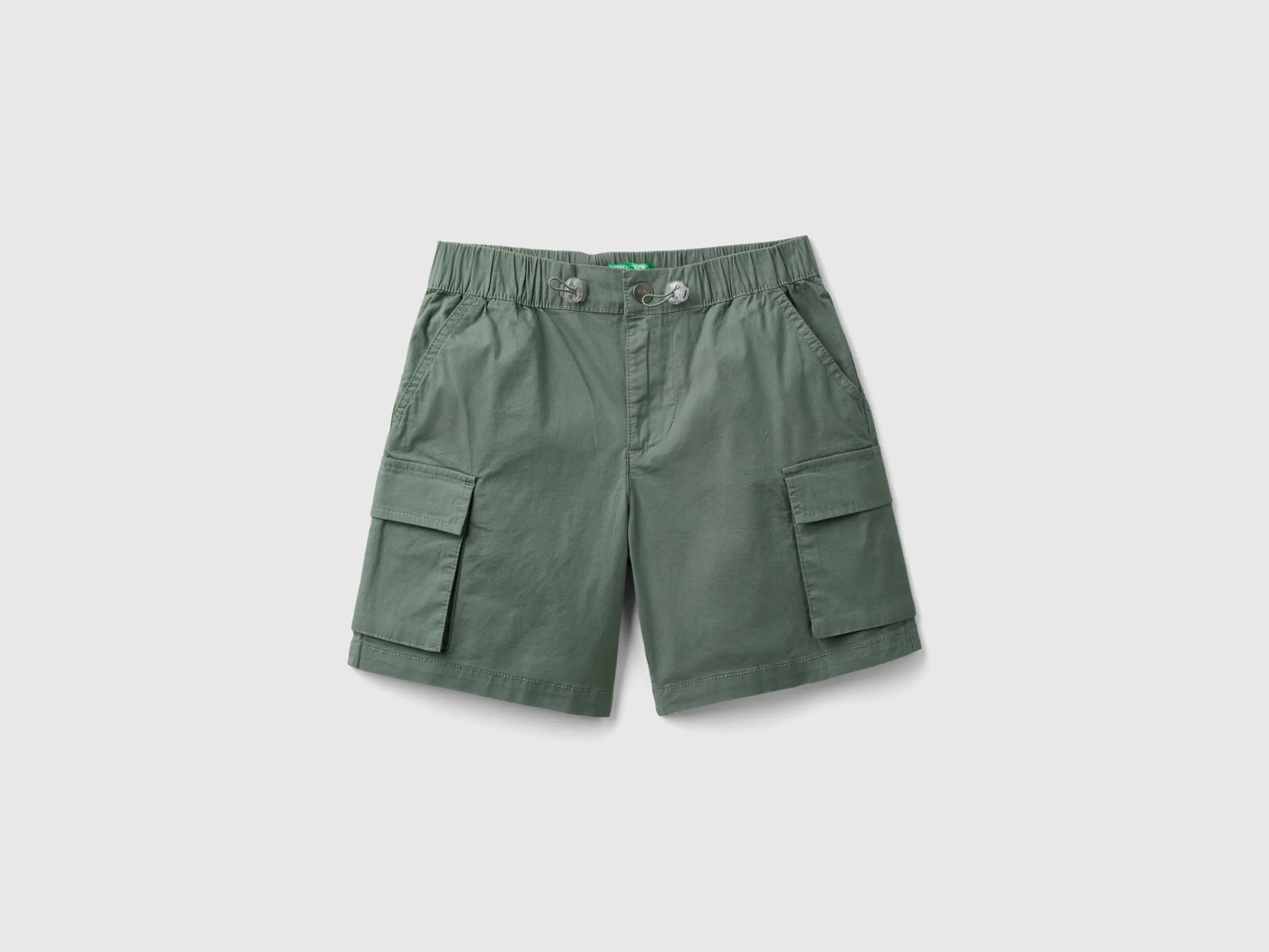 Bermudas cargo de algodón elástico