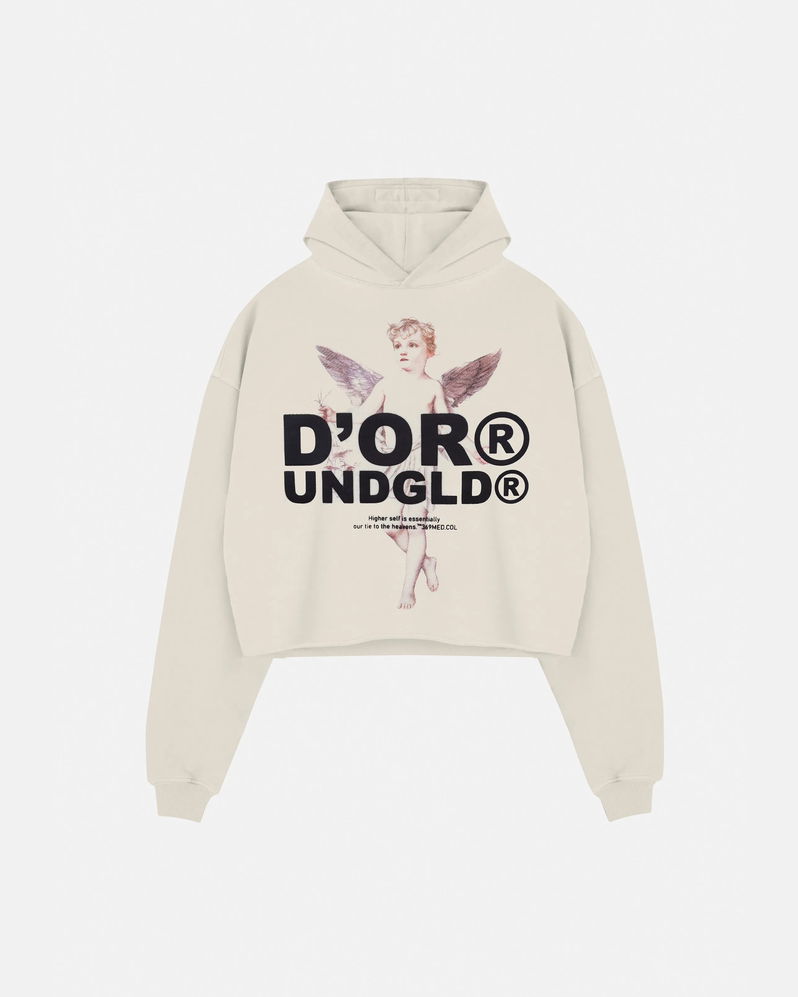 Beyond Cherub D'or Cropped Hoodie Cream