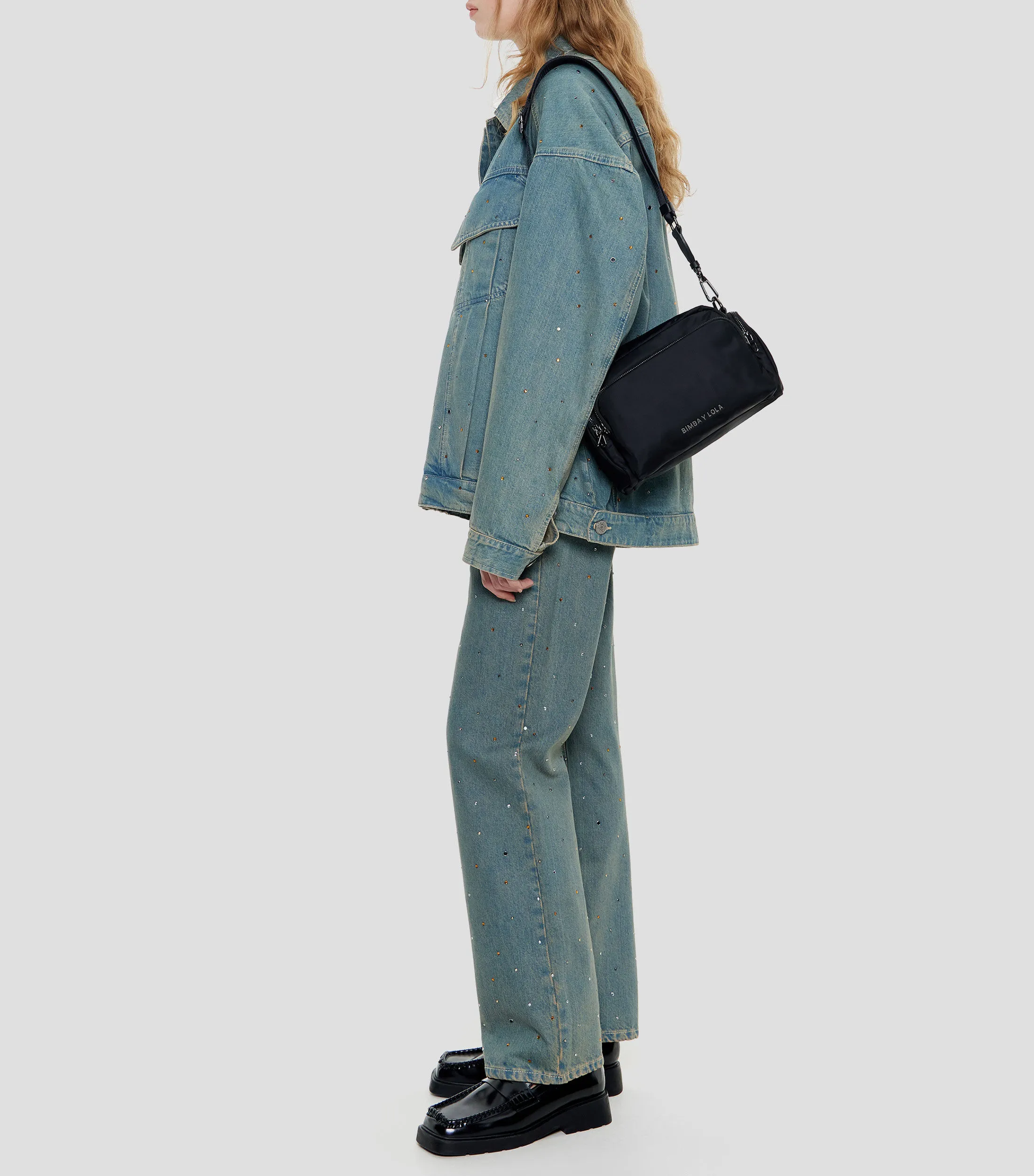 Bimba y Lola Bolso Crossbody Negro Mujer