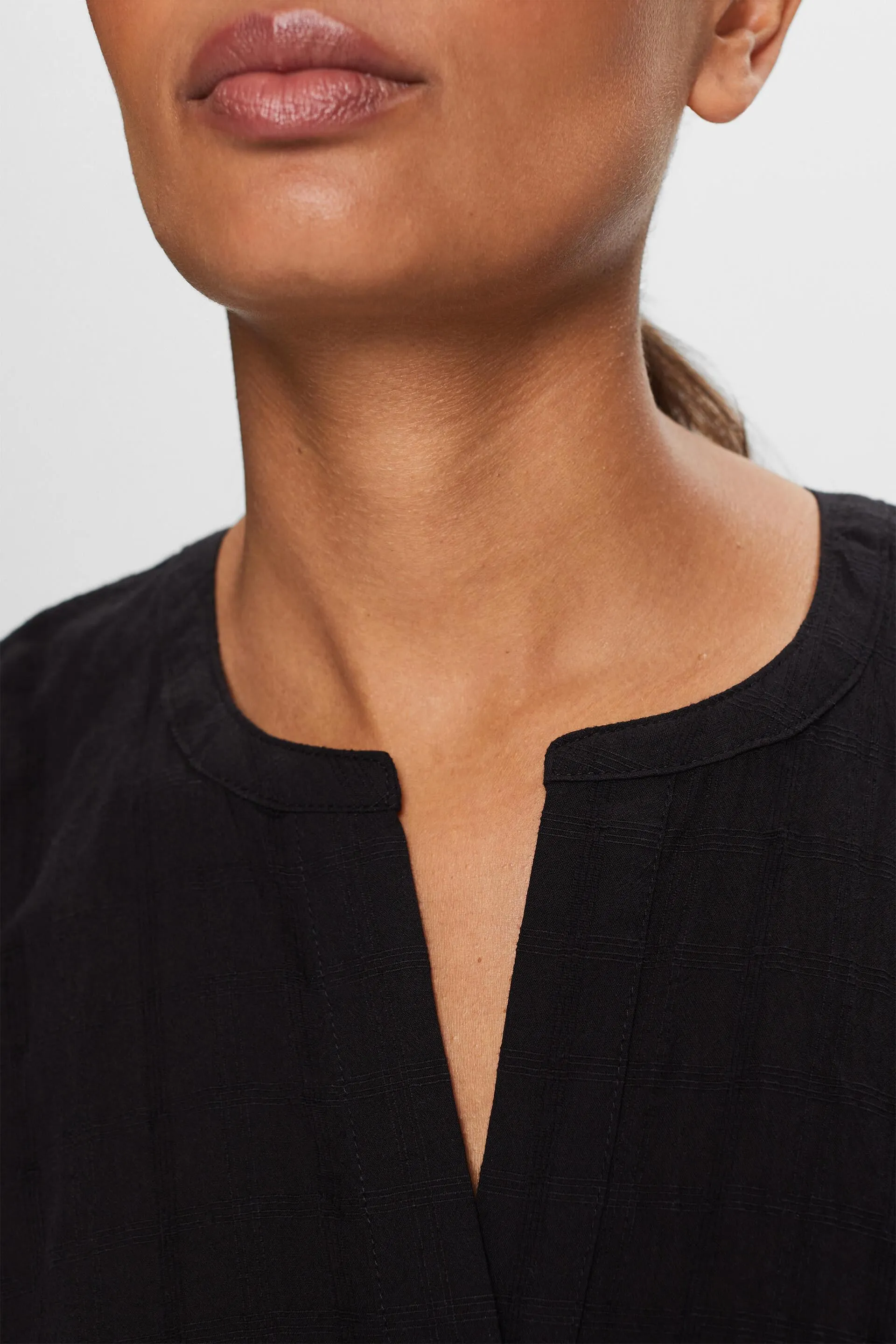 Blusa de algodón con textura