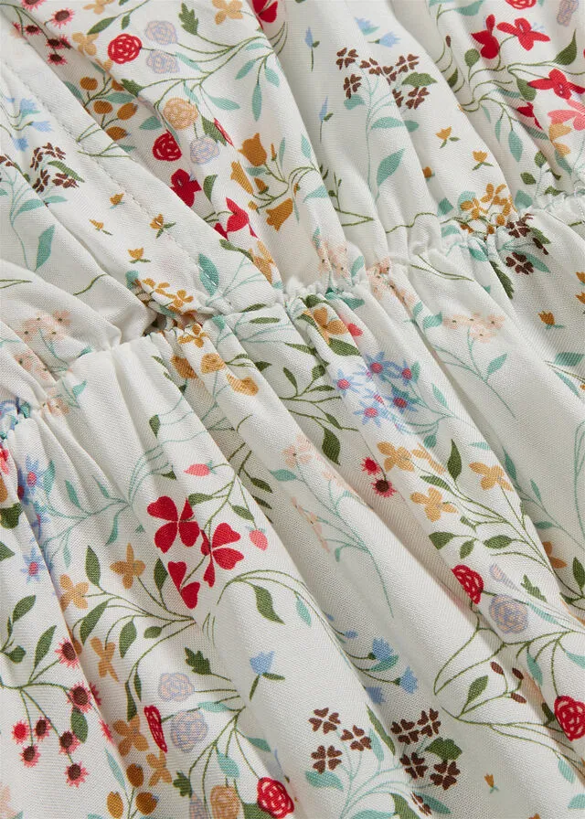 Blusa estampada Blanco lana con flores