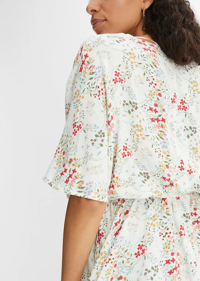 Blusa estampada Blanco lana con flores