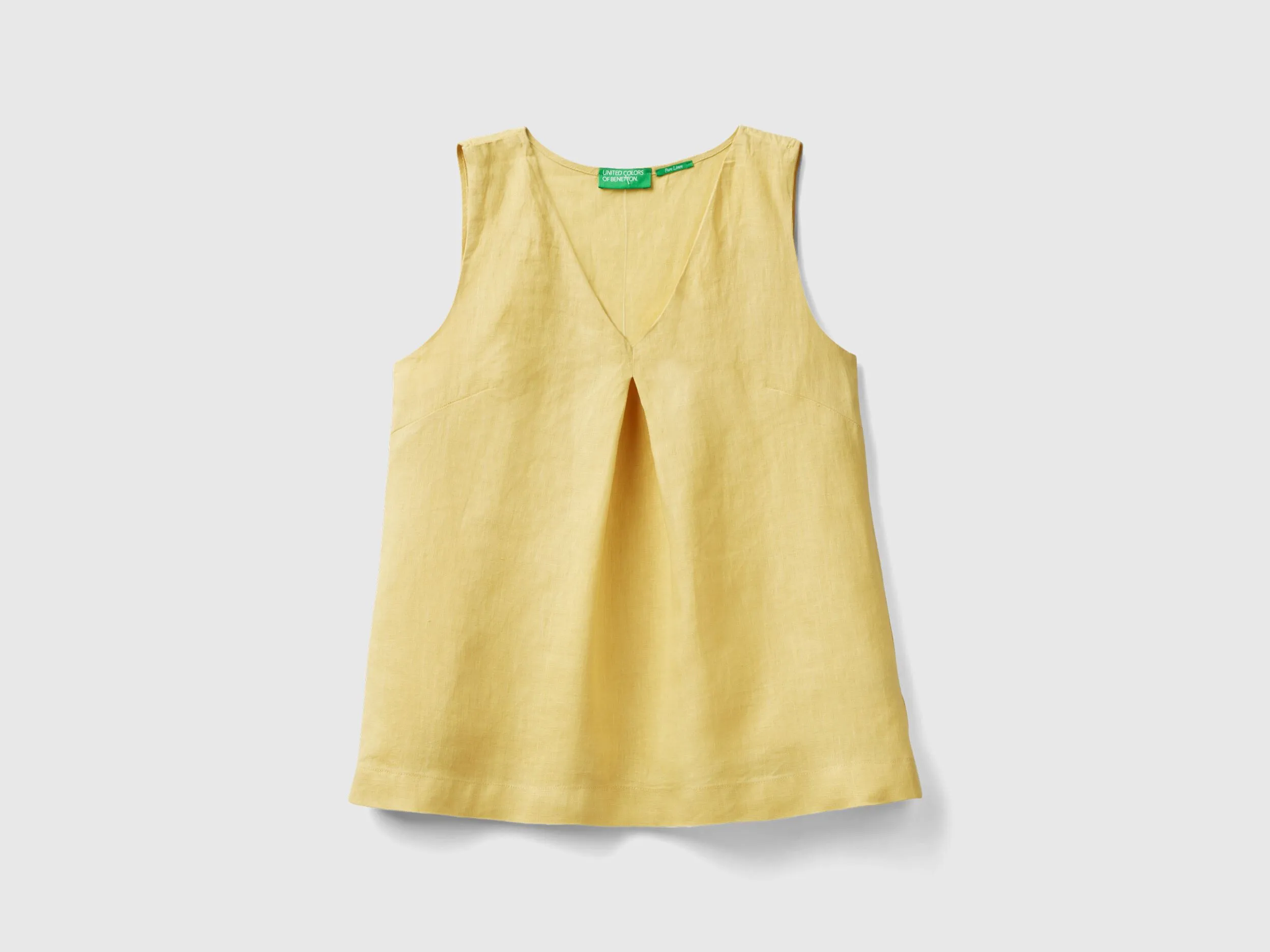 Blusa sin mangas de lino puro