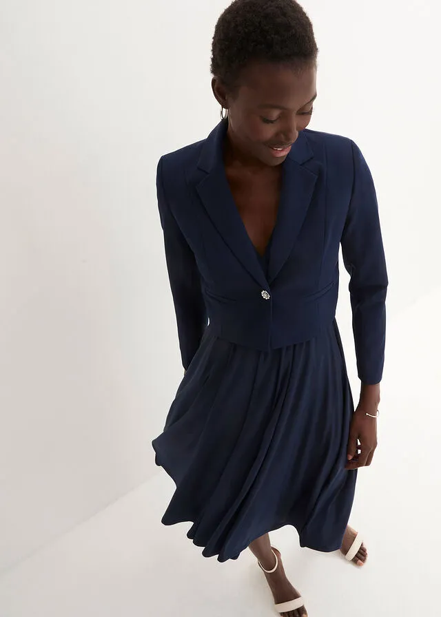 Bolero con botones decorativos Azul marino