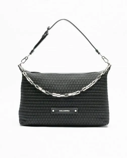 Bolso de hombro Karl Lagerfeld K/Kushion XL Quilted SB Negro