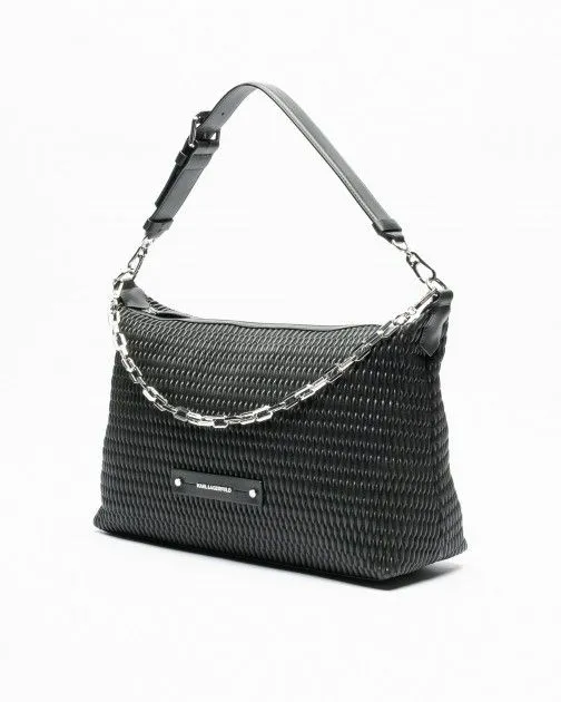 Bolso de hombro Karl Lagerfeld K/Kushion XL Quilted SB Negro