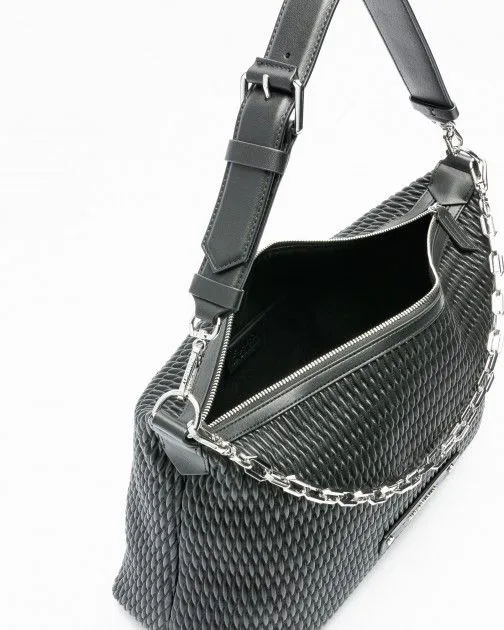 Bolso de hombro Karl Lagerfeld K/Kushion XL Quilted SB Negro