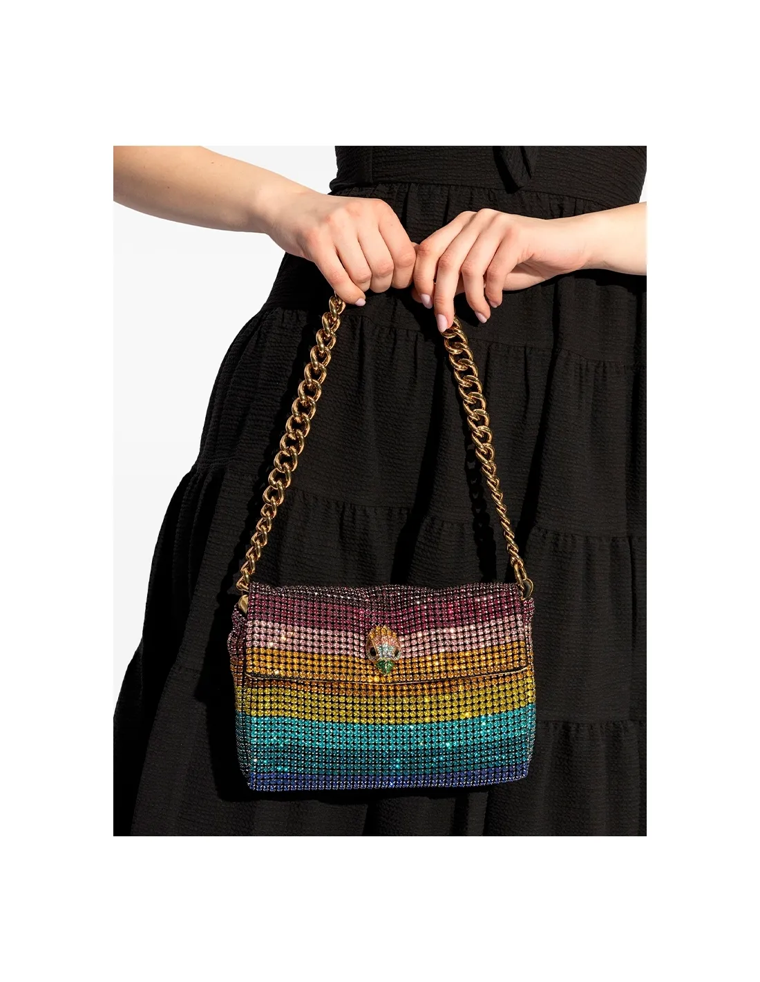 Bolso de hombro Party con cristales de colores