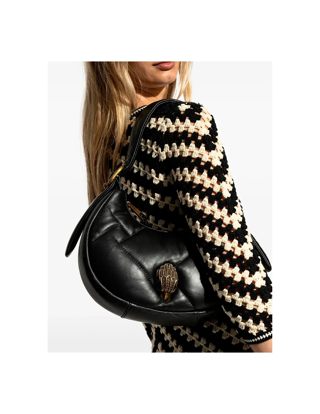 Bolso hobo negro Puff Kensington