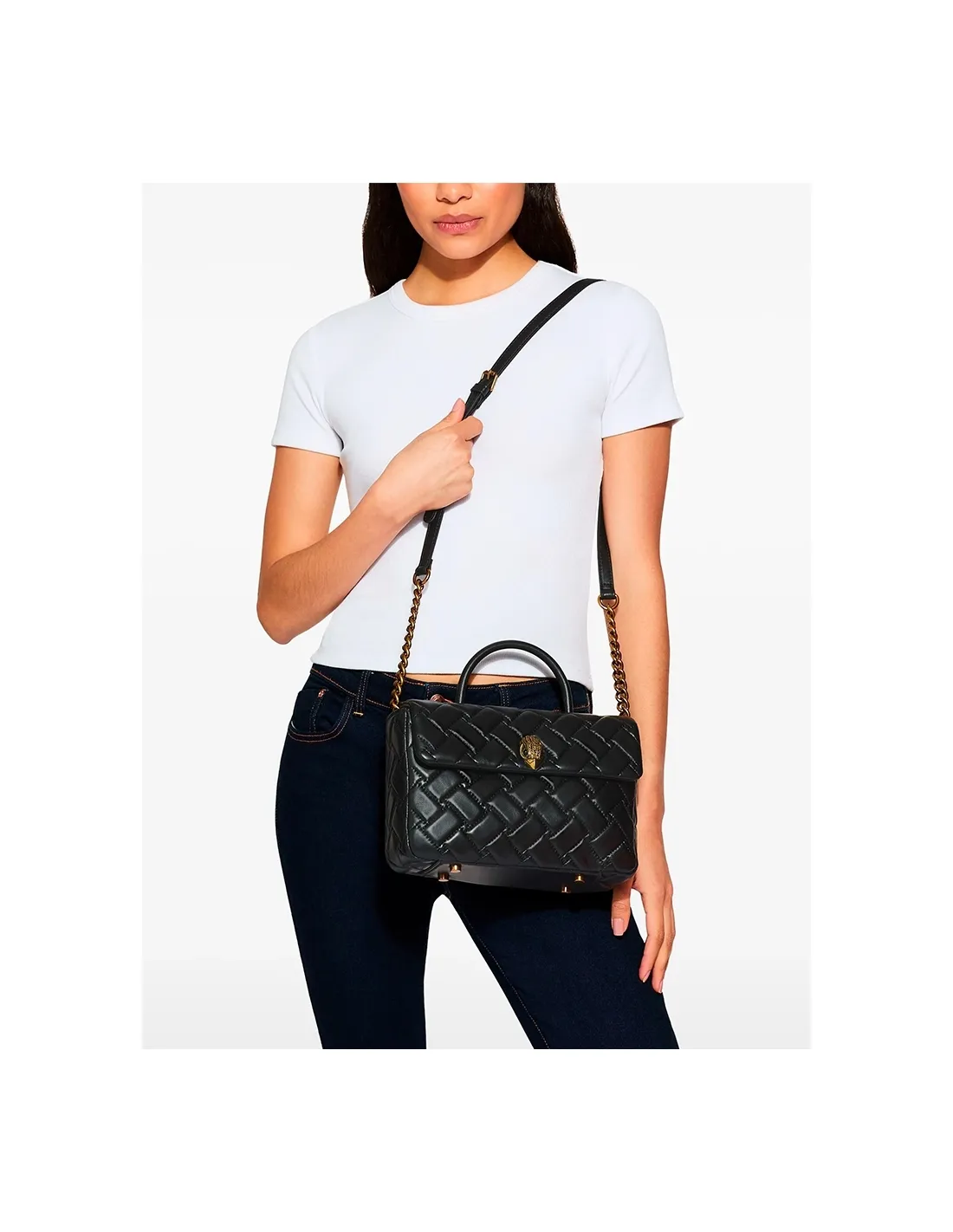 Bolso Kensington negro con asa