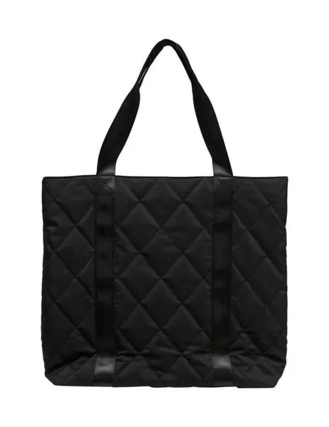 Bolso negro acolchado estilo Shopping bag de Only