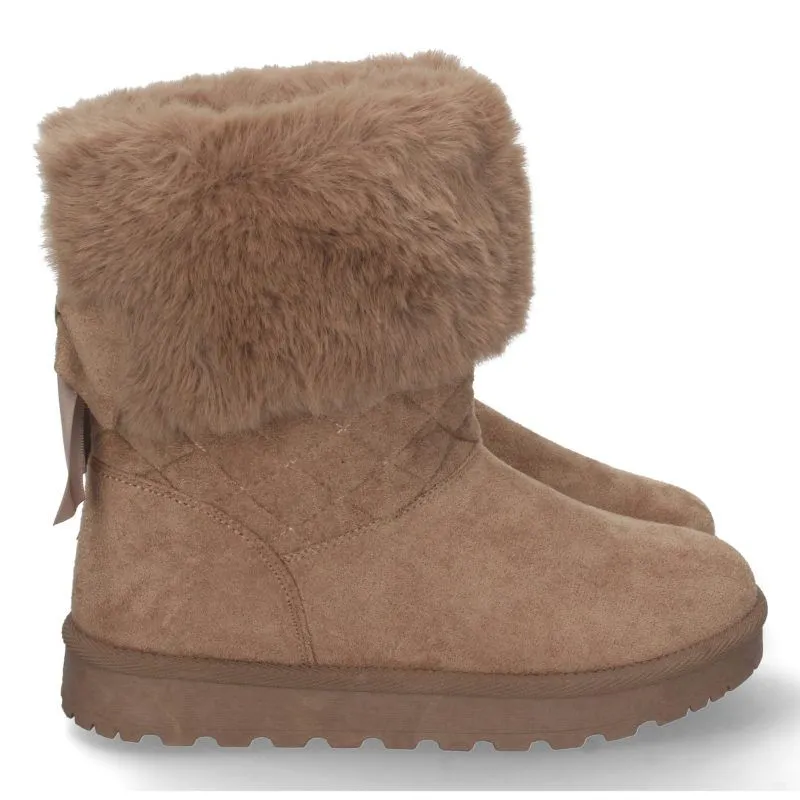 Botas australianas mujer kaki con forro interior de pelo suave
