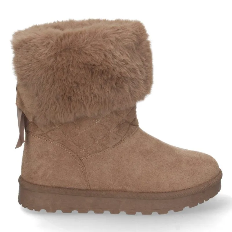 Botas australianas mujer kaki con forro interior de pelo suave