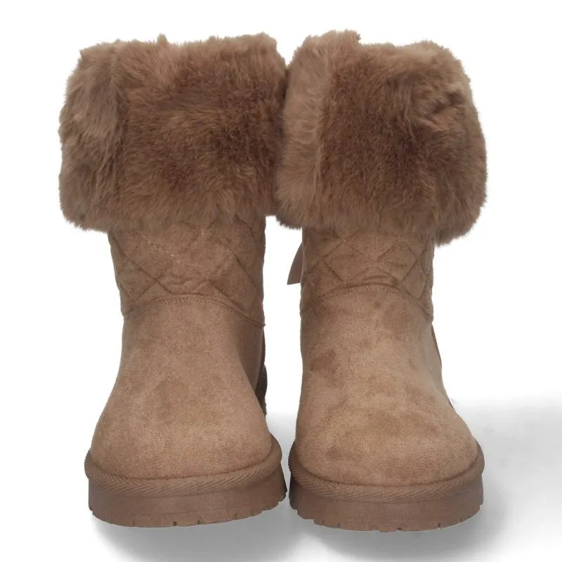 Botas australianas mujer kaki con forro interior de pelo suave