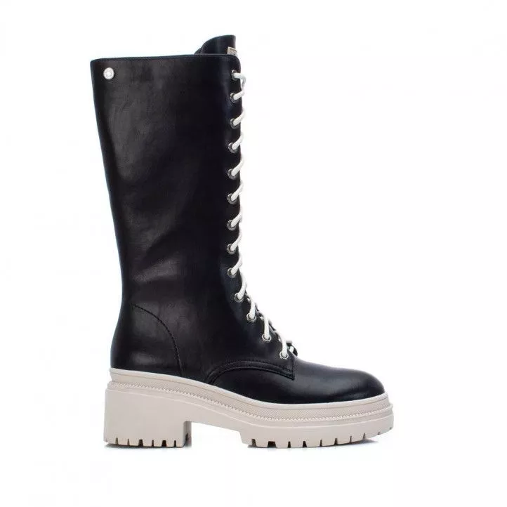 Botas tacón Refresh 078953 con cordones y suela en blanco