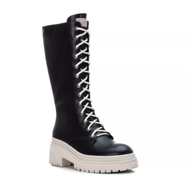 Botas tacón Refresh 078953 con cordones y suela en blanco