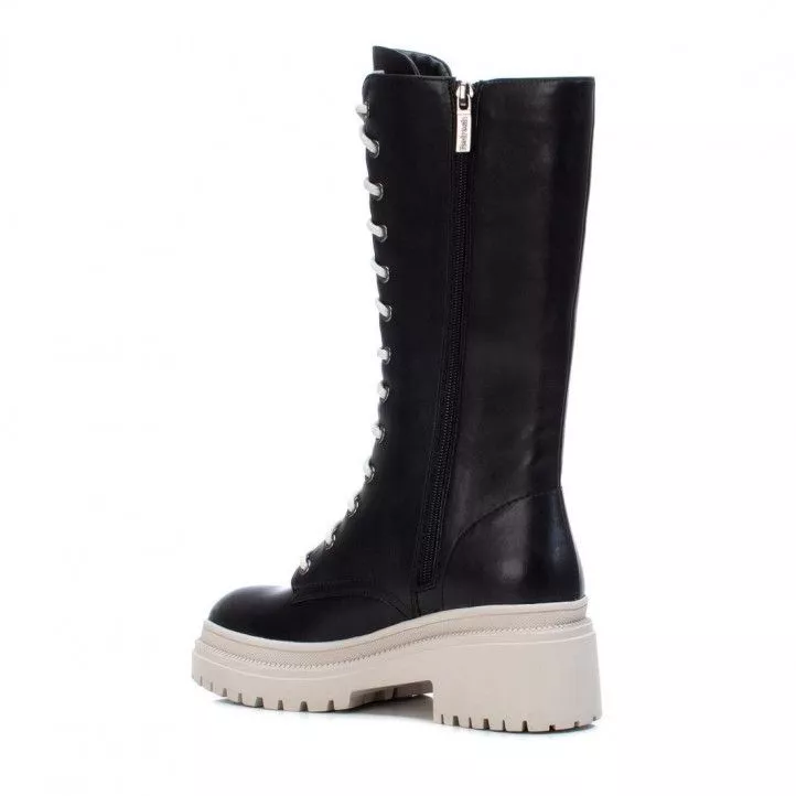 Botas tacón Refresh 078953 con cordones y suela en blanco