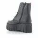 Botines plataforma Redlove katharine negros de piel con suela dentada