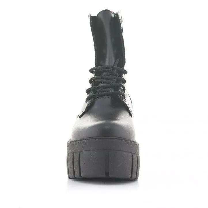 Botines plataforma Redlove katharine negros de piel con suela dentada