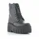 Botines plataforma Redlove katharine negros de piel con suela dentada