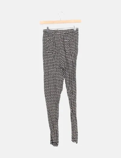 Bóboli Pantalón blanco estampado