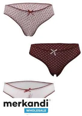 Calzoncillos de mujer de algodón de alta calidad en un paquete de 3 con colores mixtos de moda para la venta al por mayor desde 