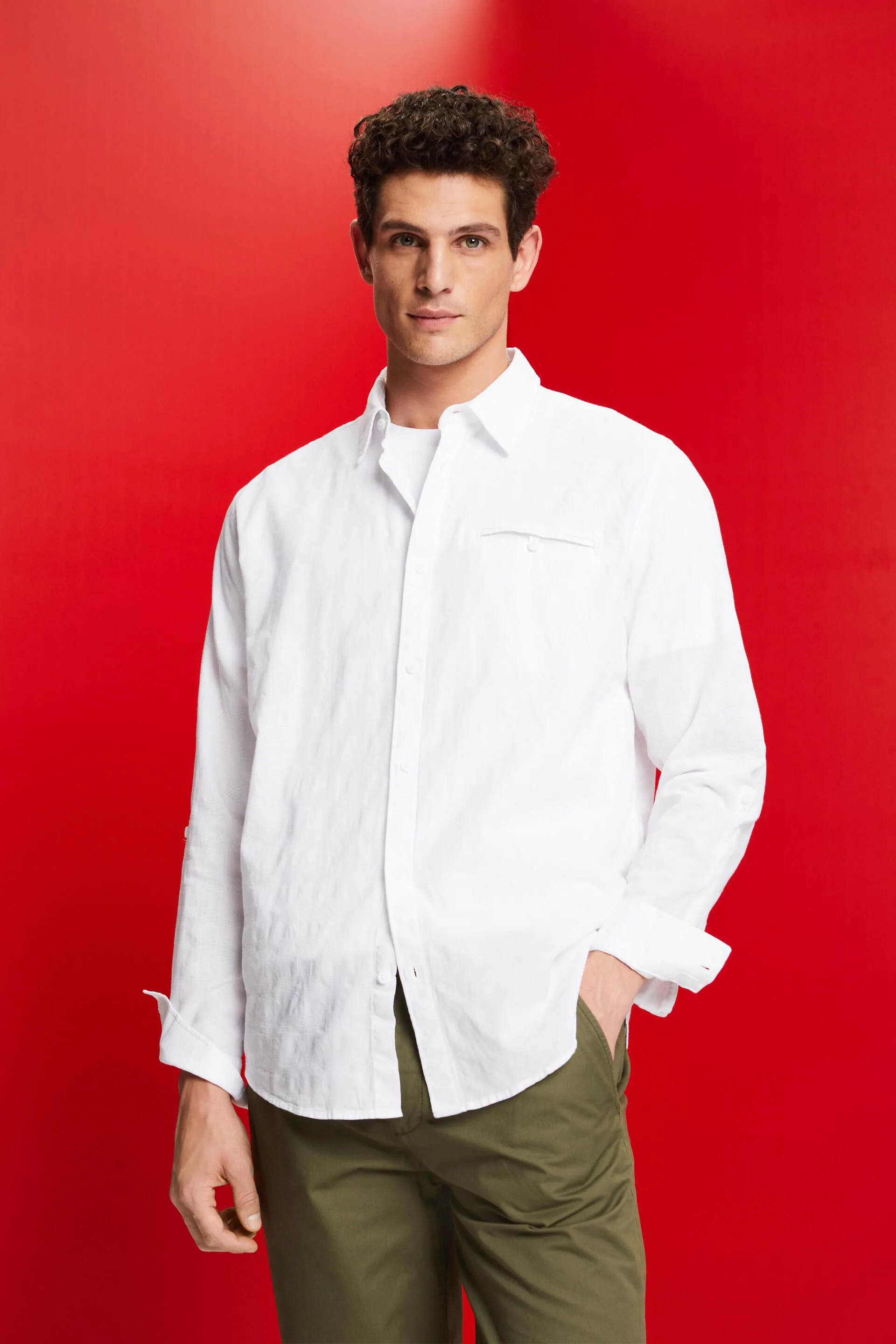 Camisa de algodón con textura