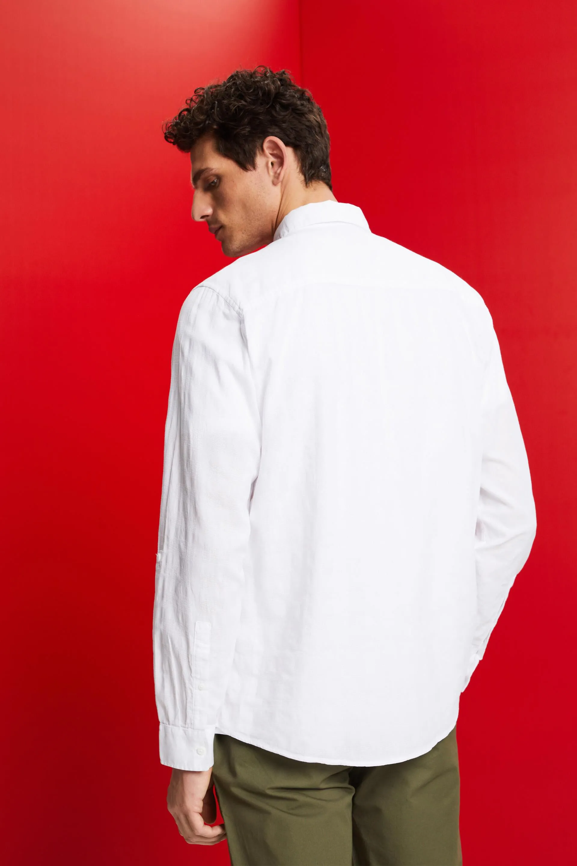 Camisa de algodón con textura