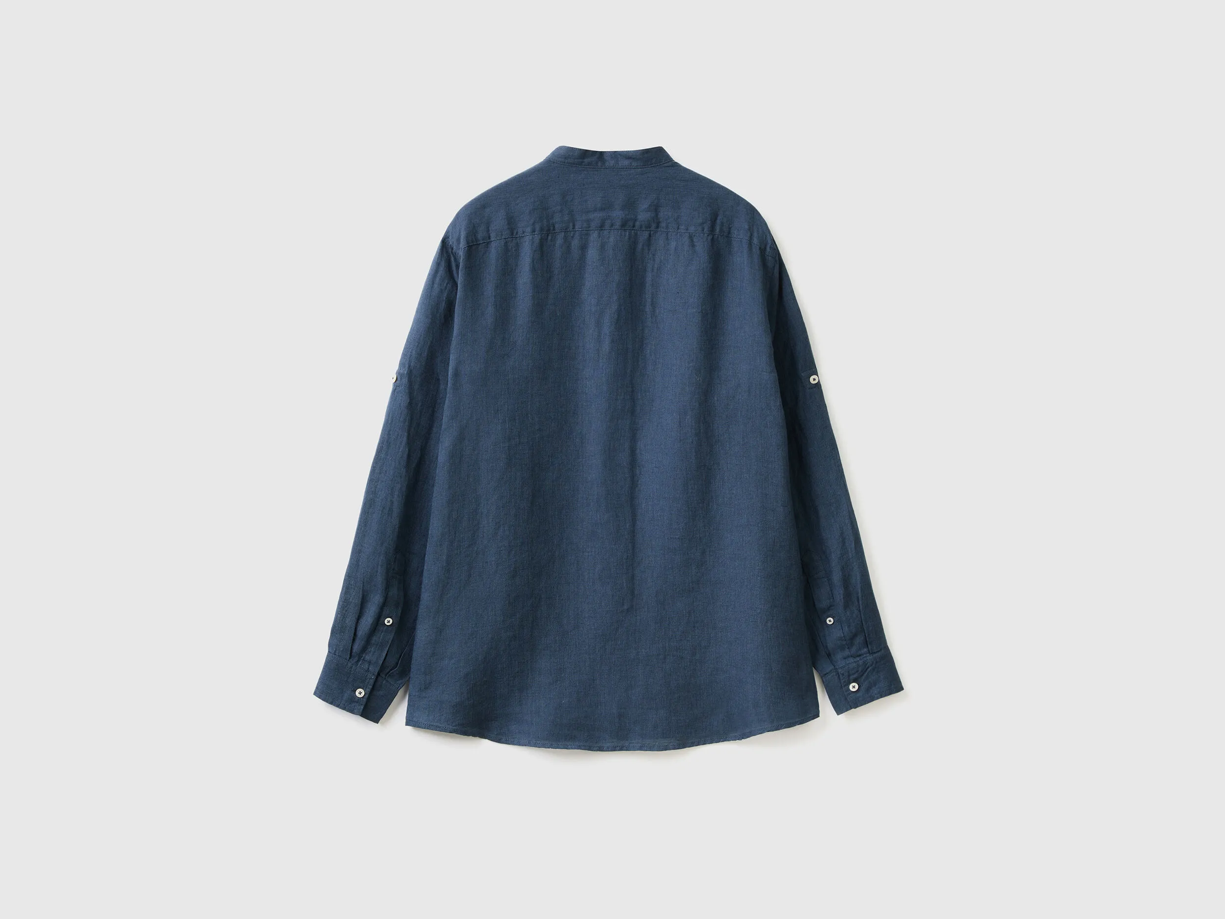 Camisa de lino con cuello mao