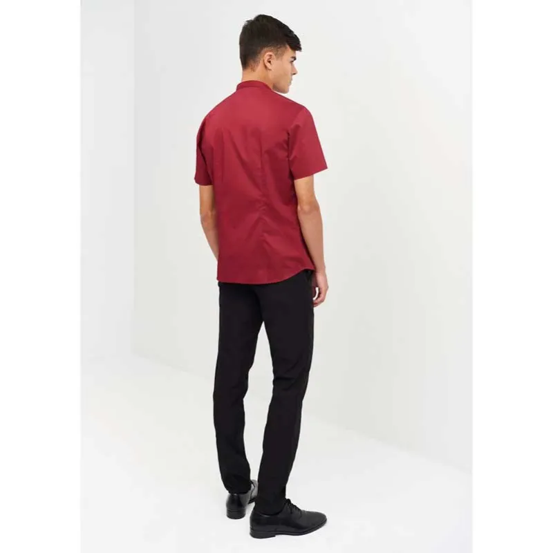 CAMISA MANGA CORTA STRETCH CON CUELLO MAO SLIM FIT  MONZA
