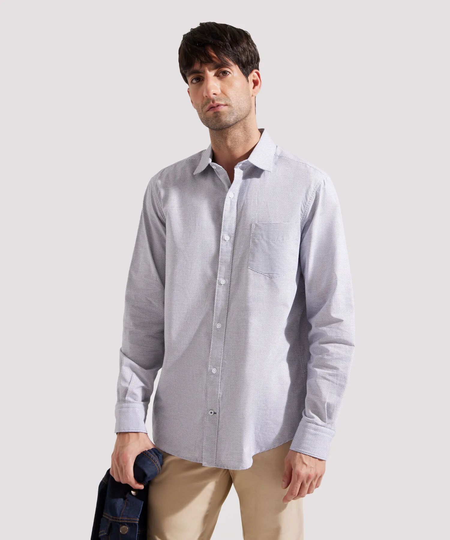 CAMISA MANGA LARGA ESTAMPADA