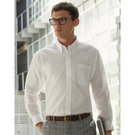 Camisa Oxford manga larga hombre