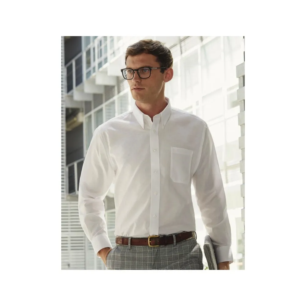 Camisa Oxford manga larga hombre