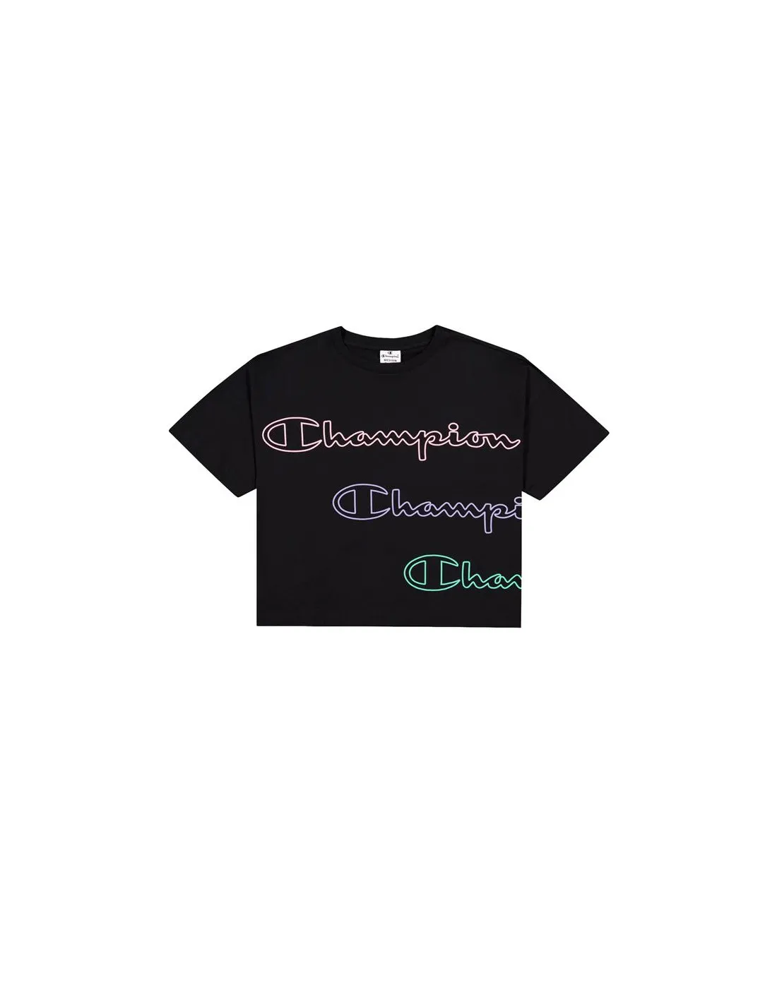 CAMISETA CHAMPION CREWNECK TSHIRT MUJER BLACK