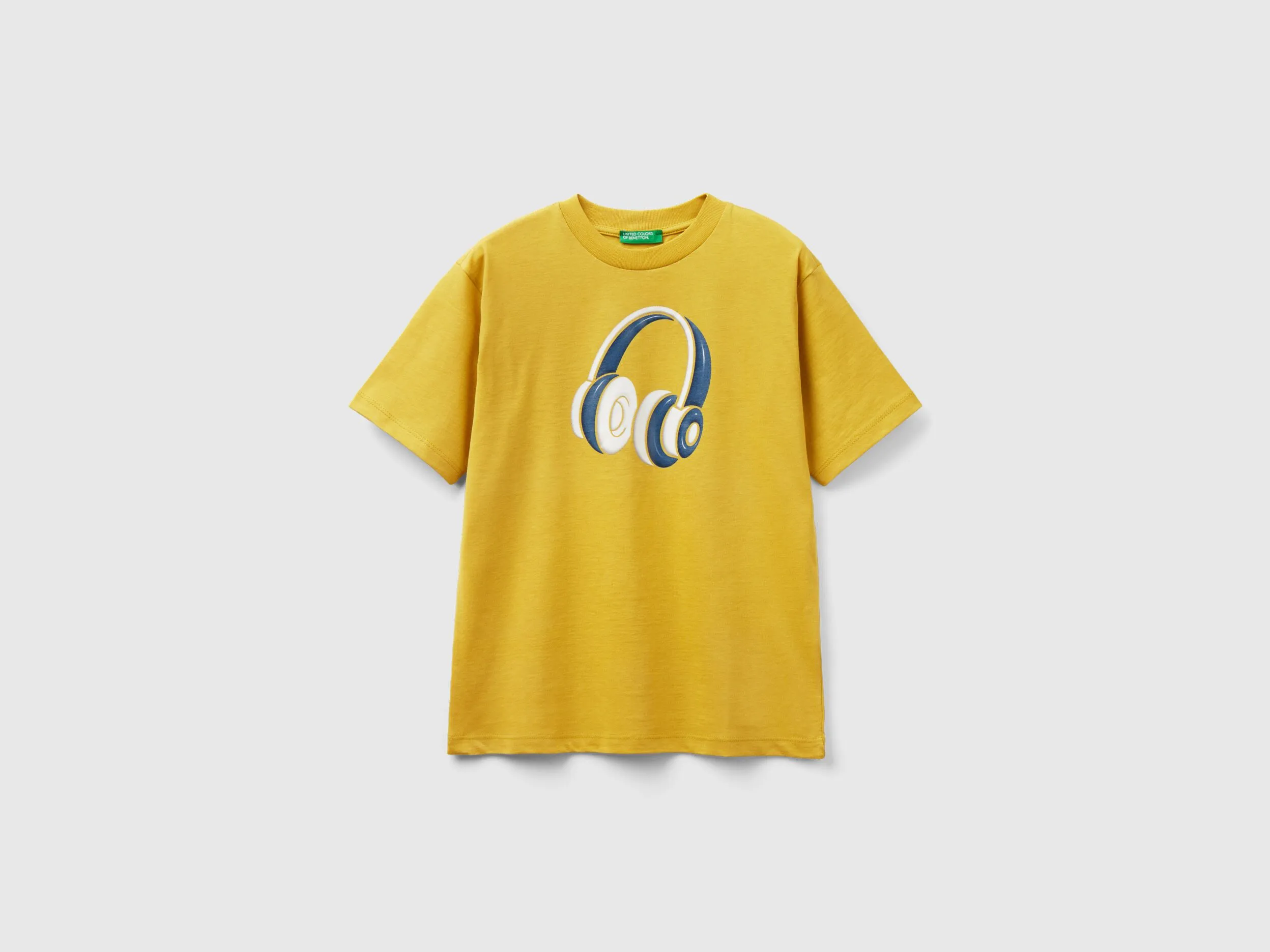 Camiseta de cuello redondo de algodón orgánico