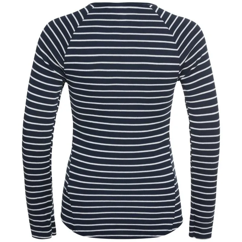 CAMISETA ODLO ACTIVE WARM ORIGINALS ECO STRIPE (ZAFIRO OSCURO  ODLO GRIS PLATA) MUJER