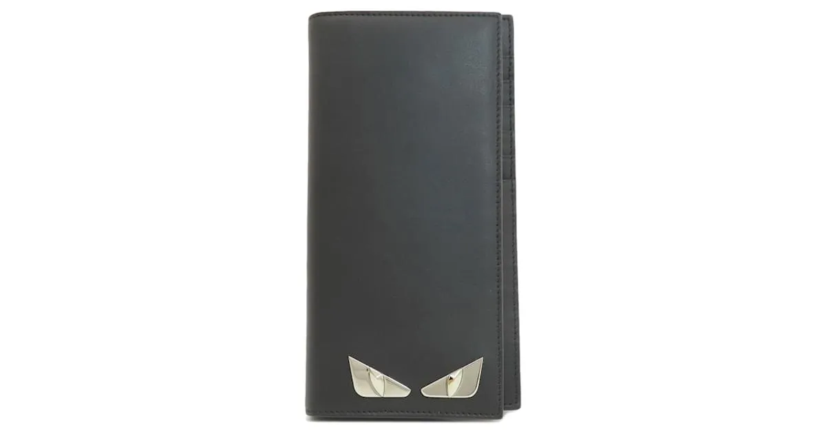 Cartera larga Fendi Monster Negro 